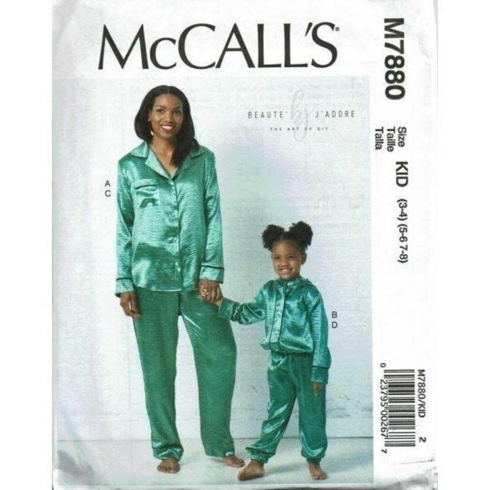 McCalls Sewing Pattern 7880 Nightshirt Pants Misses Sizes 8-22